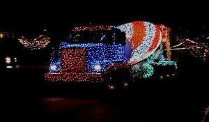 Décoration de Noël sur un camion