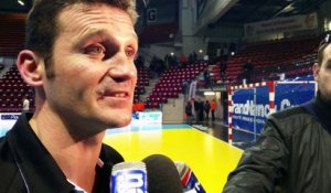Réaction de l'entraîneur du Grand Nancy ASPTT Handball Stéphane Plantin après la défaite face au PSG (36 à 23)