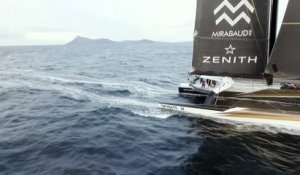 Trophée Jules-Verne : Spindrift 2 filmé au cap Horn par son drône