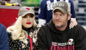 Gwen Stefani et Blake Shelton à un match de football américain