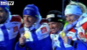 Biathlon - Les Bleus reçoivent la médaille d'or