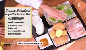 Recette : pavé de cabillaud en feuilles de chou-fleur