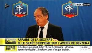 Noël Le Graët, président de la FFF: "Aujourd'hui, Karim Benzema n'est plus sélectionnable en équipe de France"