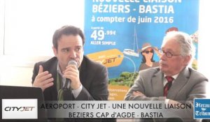 BEZIERS - CAP D'AGDE - PORTIRAGNES - 2016 - 1 nouvelle LIGNE BEZIERS BASTIA AVEC CITY JET