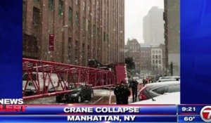 Une grue géante s'écrase dans les rues de New-York
