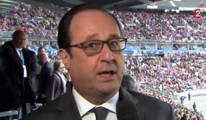 "Je voulais revenir" pour le premier match au stade de France depuis les attentats, dit François Hollande