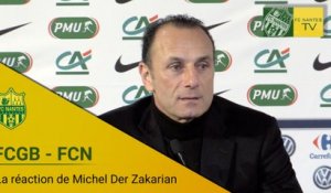 FCGB-FCN : la réaction de Michel Der Zakarian