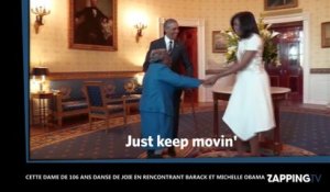 Cette dame de 106 ans danse de joie en rencontrant Barack et Michelle Obama (Vidéo)
