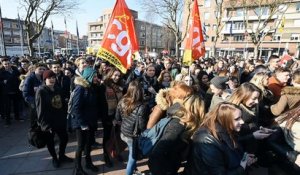 Dunkerque: rassemblement des lycéens contre la loi El Khomri.