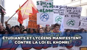 Étudiants et lycéens manifestent contre la loi El Khomri
