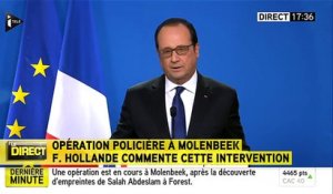 François Hollande s'exprime sur l'opération en Belgique