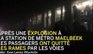 Vidéo : évacuation du métro de Bruxelles par les voies