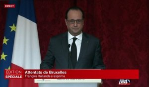 Allocution de François Hollande sur les explosions à Bruxelles