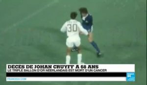Johan Cruyff, la légende du football néerlandais, triple ballon d'or, est mort d'un cancer