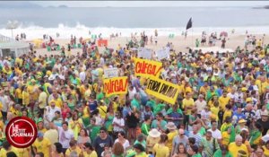 Martin rencontre le peuple brésilien contre Dilma Rousseff - Le Petit Journal du 24/03 - CANAL +
