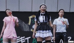 Des Coréennes font une danse zombie