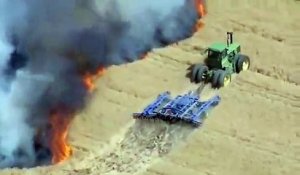 Un agriculteur a risqué sa vie pour sauver 12 hectares de terres agricoles des flammes