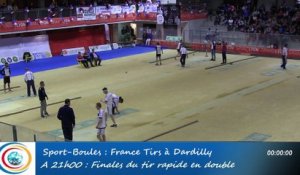 Finale tir rapide en double masculin, 1ère et 2ème places, France Tirs, Sport Boules, Dardilly 2016