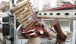 VIDEO. Châtellerault: la grue de chantier bascule et s'effondre