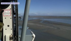 Surveillance du littoral par l'hélicoptère de la Marine nationale