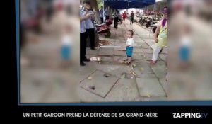 Enragé, un petit garçon défend sa grand-mère à l’aide d’un tuyau en acier (Vidéo)