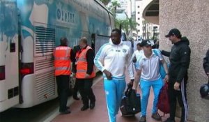 L'arrivée des Olympiens au stade Louis-II