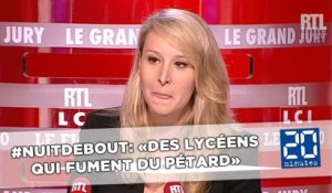 #NuitDebout: «De jeunes lycéens qui fument du pétard» déplore Marion Maréchal-Le Pen