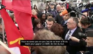 Loi Travail - Emmanuel Macron chahuté par des manifestants dans le Puy-de-Dôme