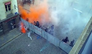 Un cocktail Molotov explose sur les CRS à Rennes