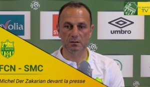 FCN-SMC : Michel Der Zakarian devant la presse