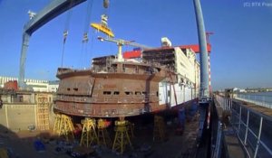 2 minutes de time lapse de la construction de l'Harmony of the Seas