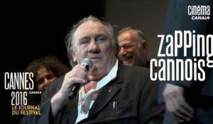 Zapping cannois avec Steven Spieberg, Gérard Depardieu, Rosi De Palma - 16/05 - Cannes 2016 Canal+