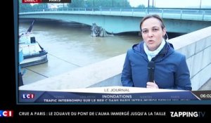Crue à Paris : Le zouave du pont de l’Alma immergé jusqu’à la taille (Vidéo)