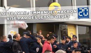 Macron visé par des oeufs à Montreuil