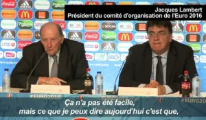 Euro 2016: l'organisation n'a "pas été facile" (J. Lambert)