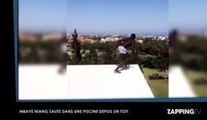 Mbaye Niang saute dans une piscine depuis un toit et fait scandale (Vidéo)