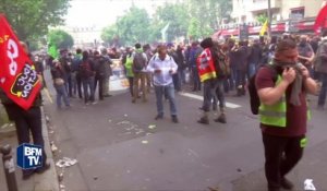 Manifestation contre la loi Travail: violents affrontements en tête de cortège