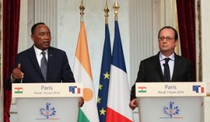 Déclaration conjointe avec Mahamadou Issoufou, président de la République du Niger