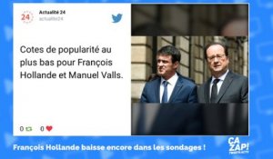Vu sur Twitter : François Hollande baisse encore dans les sondages