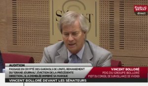 Vincent Bolloré  au Sénat : "Je pense que Canal est aujourd'hui redressé"