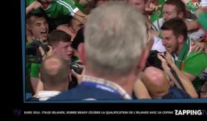 Euro 2016 : Italie-Irlande, Robbie Brady célèbre la qualification de l'Irlande avec sa copine ! (Video)