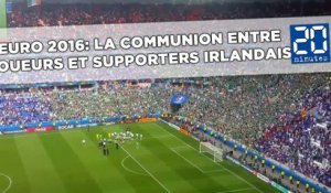 Euro 2016: Joueurs et supporters irlandais communient après le coup de sifflet final