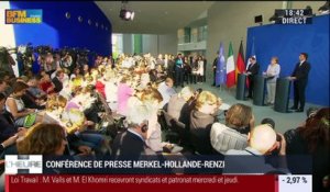 Brexit: Conférence de presse Merkel-Hollande-Renzi à Berlin - 27/06