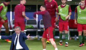 Cristiano Ronaldo sur le banc de touche lors de la finale