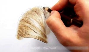 Dessin de cheveux ultra réaliste par Emmy Kalia