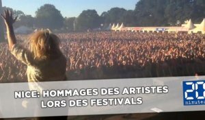 Attentat de Nice: Hommages des artistes pendant les festivals d'été