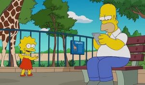 Homer Simpson joue à Pokémon Go au zoo