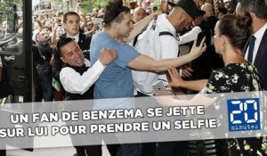 Un fan de Benzema se jette sur lui pour prendre un selfie