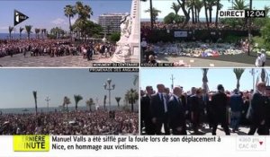 Attentat de Nice : Manuel Valls hué une seconde fois lors de son départ