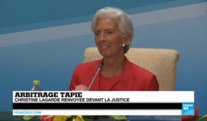 La directrice du FMI, Christine Lagarde, renvoyée devant la justice pour l'arbitrage Tapie